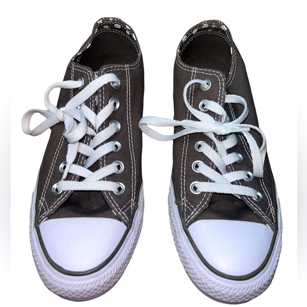 CONVERSE All Star GRAY Shoe 534760F Ox Double Tongue Polka Dot Women Size 7